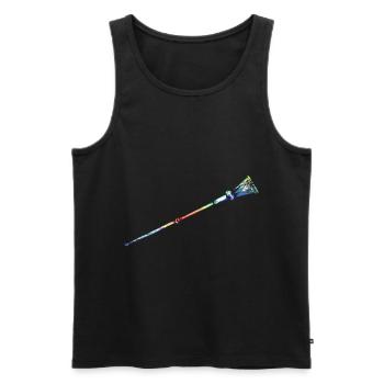 Karna Geschenk - Männer Premium Bio Tank Top - Schwarz - Vorne - Michal (187cm)