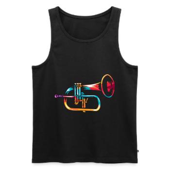 Flugelhorn trumpet - Men's Premium Organic Tank Top - black - Front - AI Model Male 178 light (178cm)