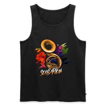 Sousaphon Musik Geschenk - Männer Premium Bio Tank Top - Schwarz - Vorne - AI Model Male 178 light (178cm)