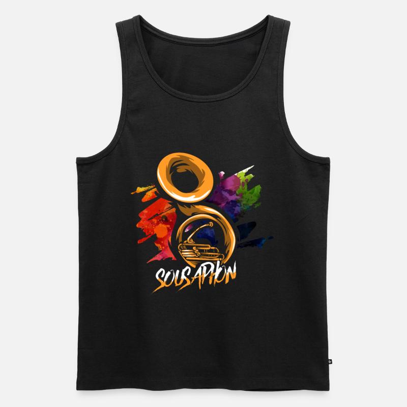 Sousaphon Musik Geschenk - Männer Premium Bio Tank Top - Schwarz