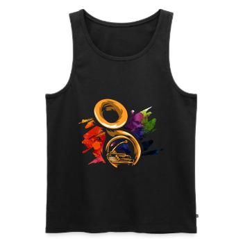 Sousaphon Tuba Geschenk - Männer Premium Bio Tank Top - Schwarz - Vorne - AI Model Male 178 light (178cm)
