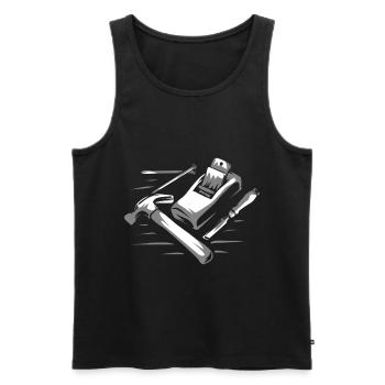 Cadeau de charpentier charpentier - Débardeur bio Premium Homme - noir - Devant - Michal (187cm)