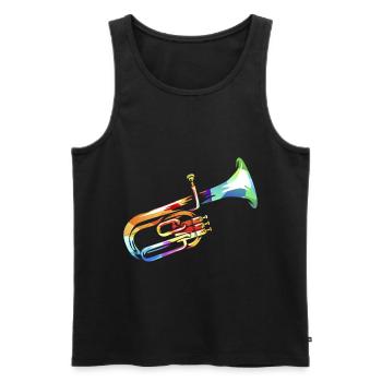 Althorn - Männer Premium Bio Tank Top - Schwarz - Vorne - AI Model Male 178 light (178cm)