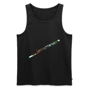 Fagott - Männer Premium Bio Tank Top - Schwarz - Vorne - AI Model Male 178 light (178cm)
