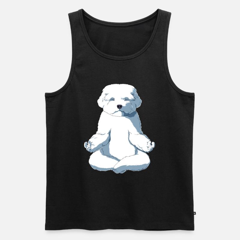 Malteser Hund - Männer Premium Bio Tank Top - Schwarz