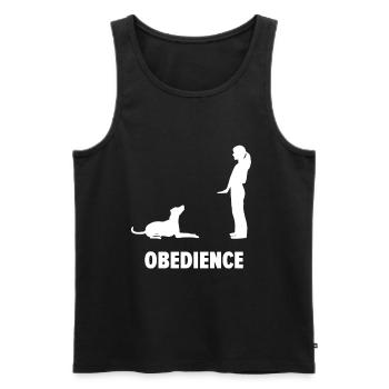 Obéissance chien sport chien sport - Débardeur bio Premium Homme - noir - Devant - AI Model Male 178 light (178cm)