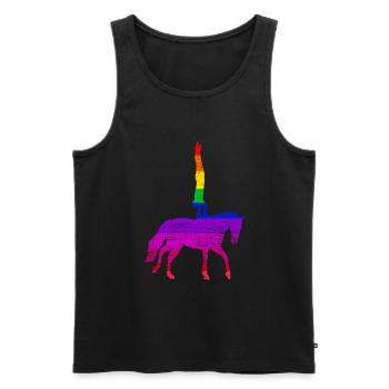 Voltigieren - Männer Premium Bio Tank Top - Schwarz - Vorne - AI Model Male 178 light (178cm)