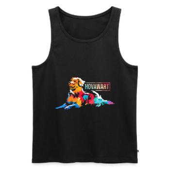 Hovawart Hund - Männer Premium Bio Tank Top - Schwarz - Vorne - AI Model Male 178 light (178cm)
