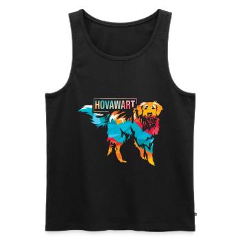 Hovawart Hund - Männer Premium Bio Tank Top - Schwarz - Vorne - AI Model Male 178 light (178cm)