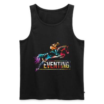 Eventing eventing - Men's Premium Organic Tank Top - black - Front - AI Model Male 178 light (178cm)