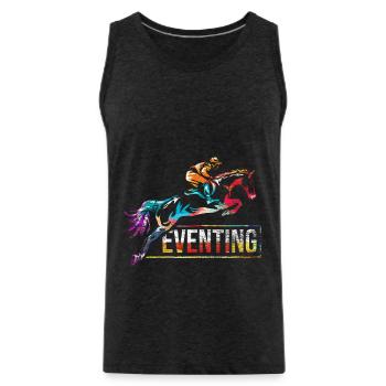 Eventing eventing - Men's Premium Organic Tank Top - charcoal grey - Front - Alexander (188cm)
