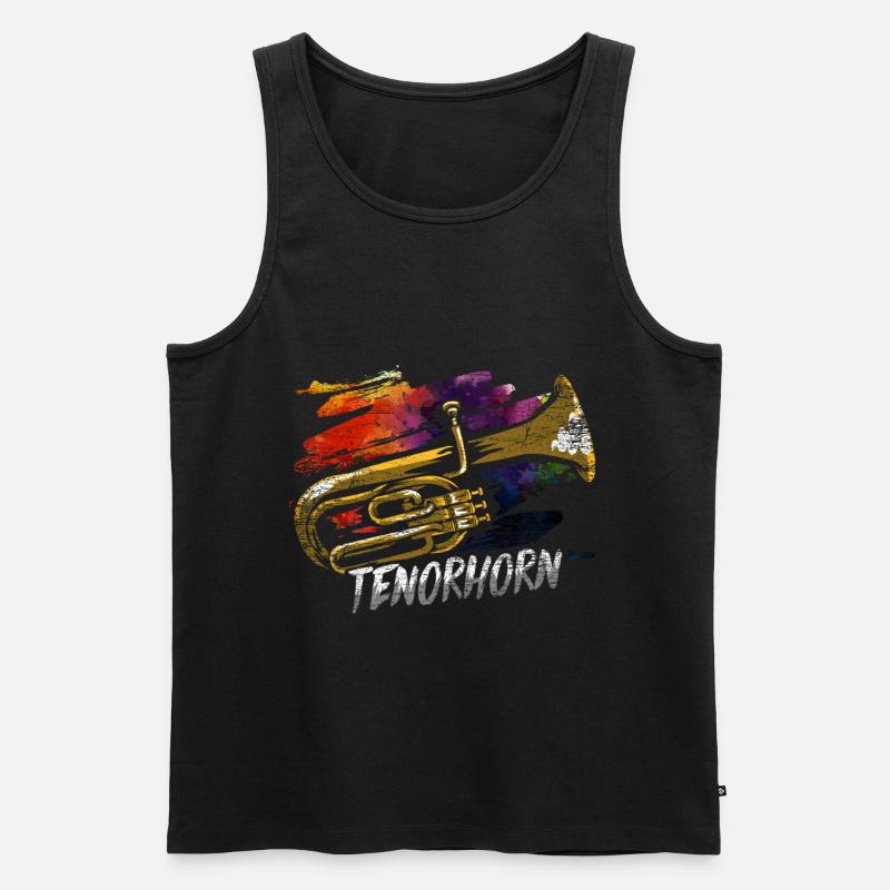 Tenorhorn Geschenk - Männer Premium Bio Tank Top - Schwarz