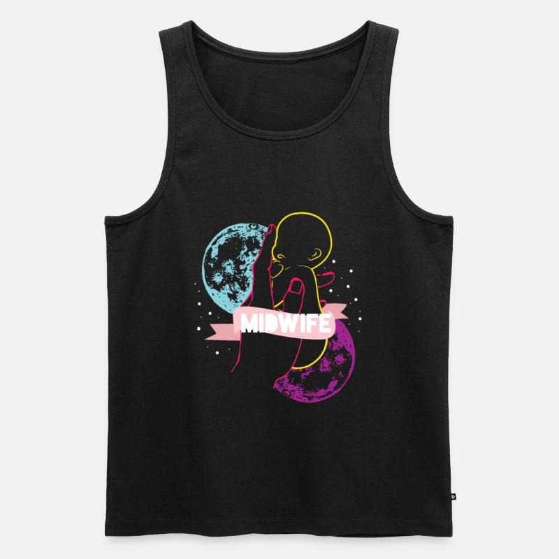 Hebamme - Männer Premium Bio Tank Top - Schwarz