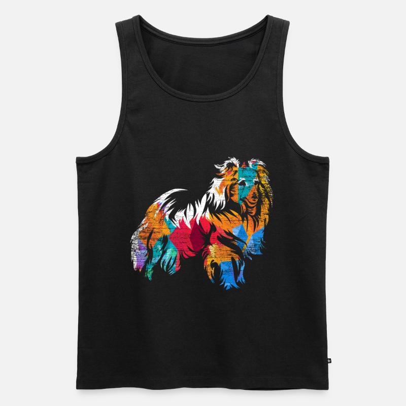 Shetland Schäferhund Geschenk - Männer Premium Bio Tank Top - Schwarz