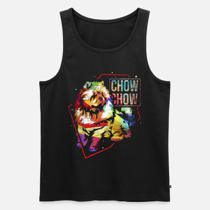 Chow Chow Geschenk - Männer Premium Bio Tank Top - Schwarz
