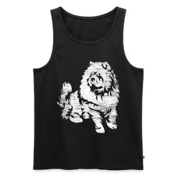 Chow Chow Hundegeschenk - Männer Premium Bio Tank Top - Schwarz - Vorne - Michal (187cm)