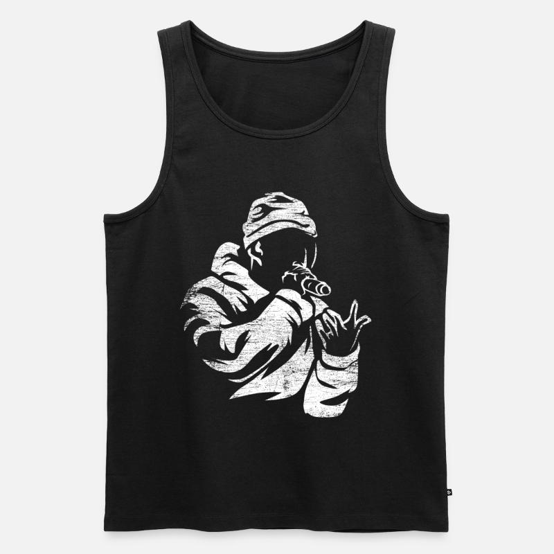 Rap Hip Hop Geschenk - Männer Premium Bio Tank Top - Schwarz
