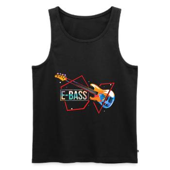 Electric bass - Men's Premium Organic Tank Top - black - Front - AI Model Male 178 light (178cm)