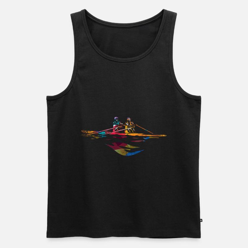 Rudern Geschenk - Männer Premium Bio Tank Top - Schwarz