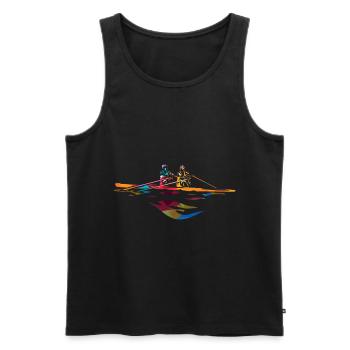Aviron - Débardeur bio Premium Homme - noir - Devant - Michal (187cm)