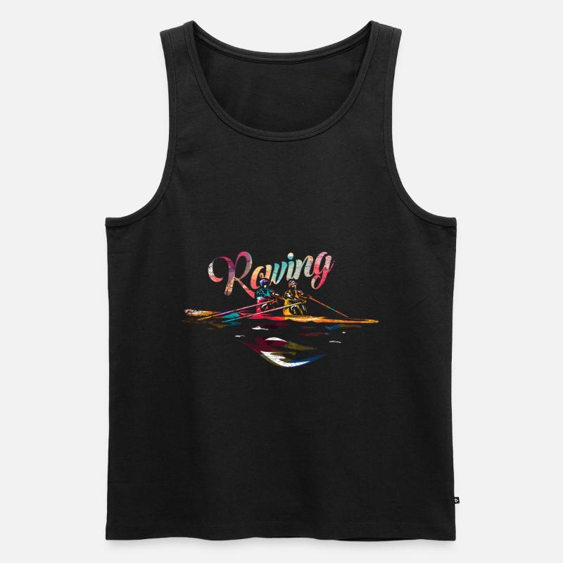 Rudern Geschenk - Männer Premium Bio Tank Top - Schwarz