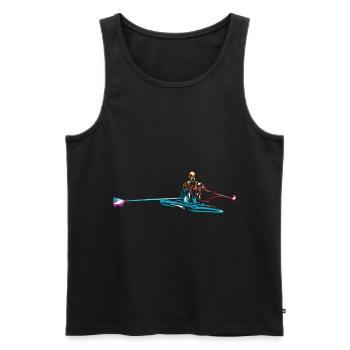 Aviron - Débardeur bio Premium Homme - noir - Devant - Michal (187cm)
