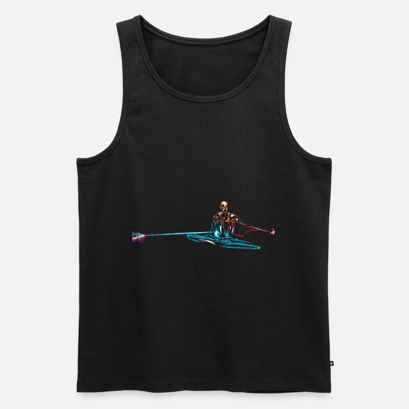 Rudern Geschenk - Männer Premium Bio Tank Top - Schwarz