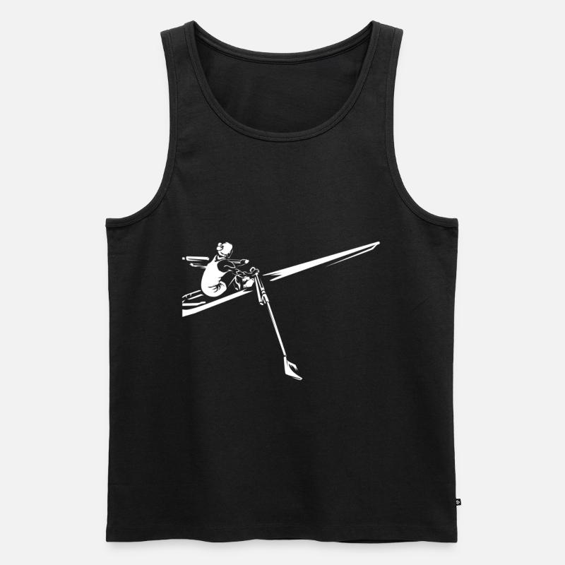 Rudern Geschenk - Männer Premium Bio Tank Top - Schwarz