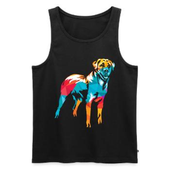Anatolian shepherd dog - Men's Premium Organic Tank Top - black - Front - AI Model Male 178 light (178cm)