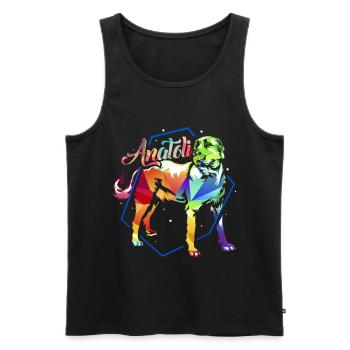 Anatolian Shepherd Dog Anatoli - Men's Premium Organic Tank Top - black - Front - AI Model Male 178 light (178cm)