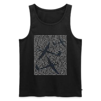 Segelfliegen - Männer Premium Bio Tank Top - Schwarz - Vorne - AI Model Male 178 light (178cm)