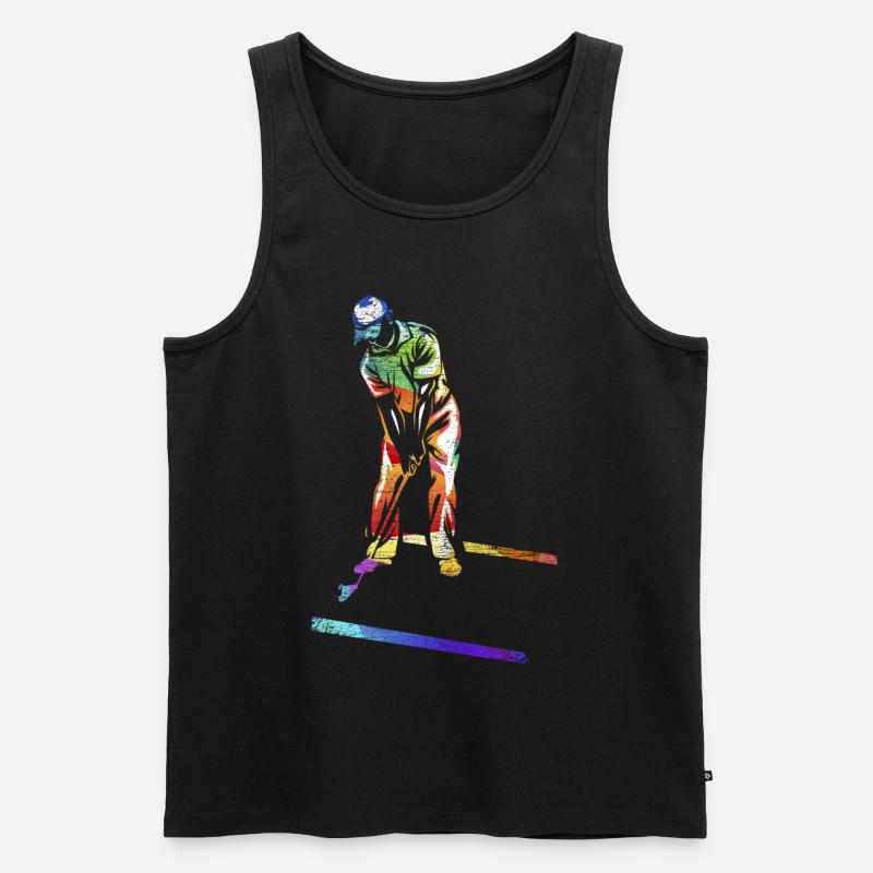 Minigolf Geschenk - Männer Premium Bio Tank Top - Schwarz