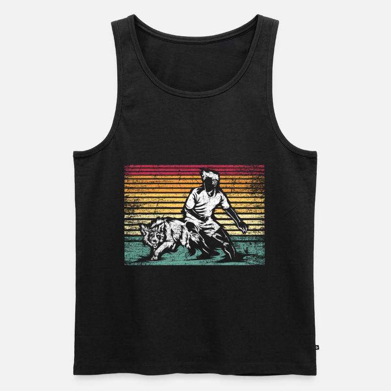 Border Collie skill - Men's Premium Organic Tank Top - black