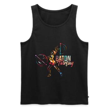 Baton Twirling - Männer Premium Bio Tank Top - Schwarz - Vorne - Michal (187cm)