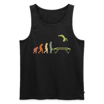 EVOLUTION TRAMPOLIN Turner turnen Fitness Sport - Männer Premium Bio Tank Top - Schwarz - Vorne - AI Model Male 178 light (178cm)