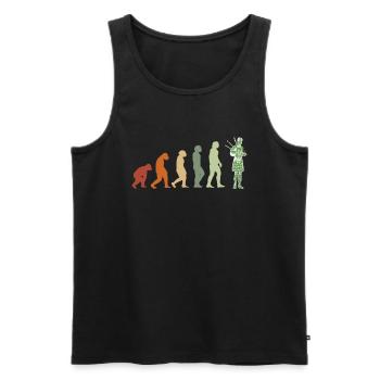 EVOLUTION bagpipe music bagpiper shirt - Men's Premium Organic Tank Top - black - Front - AI Model Male 178 light (178cm)