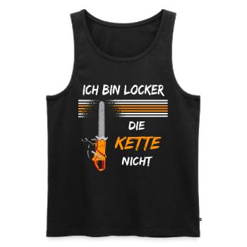Landschaftsgärtner Motorsäge Gärtnerei Gärtner - Männer Premium Bio Tank Top - Schwarz - Vorne - Michal (187cm)