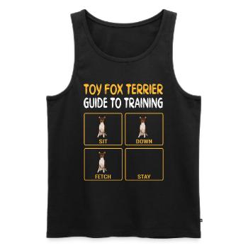 Toy Fox Terrier Guide to Training Dog Obedience - Débardeur bio Premium Homme - noir - Devant - AI Model Male 178 light (178cm)