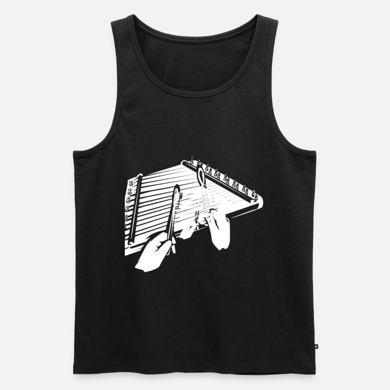 Hackbrett (Hackbrett) - Männer Premium Bio Tank Top - Schwarz