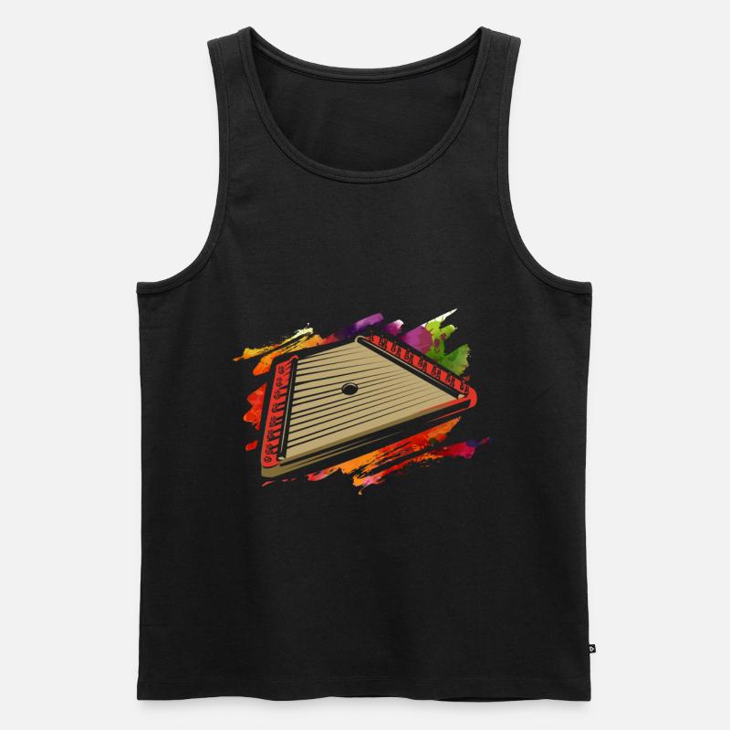 Hackbrett (Hackbrett) - Männer Premium Bio Tank Top - Schwarz