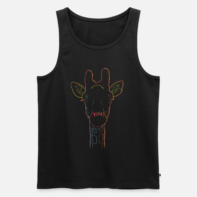 Giraffe - Männer Premium Bio Tank Top - Schwarz