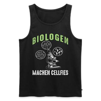 Biologen Machen Cellfies - Männer Premium Bio Tank Top - Schwarz - Vorne - Michal (187cm)