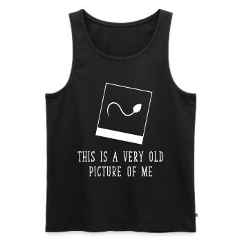 Old Picture, This is an Old Sperm Picture of Me - Men's Premium Organic Tank Top - black - Front - AI Model Male 178 light (178cm)