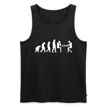 Evolution Schach Schachbrett Schachfigur - Männer Premium Bio Tank Top - Schwarz - Vorne - AI Model Male 178 light (178cm)