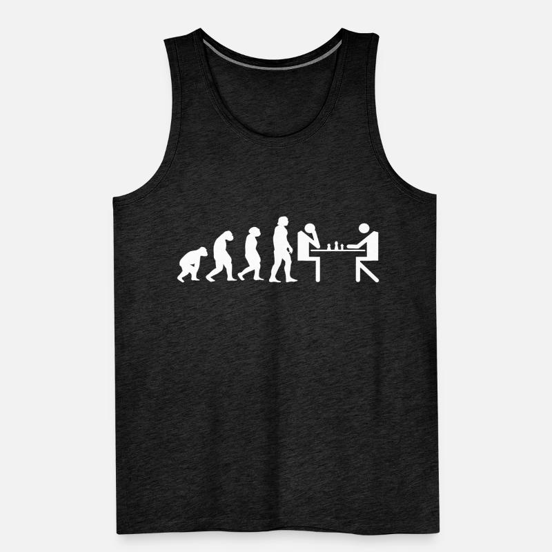 Pièce d'échecs échiquier Evolution chessboard Débardeur bio Premium Homme