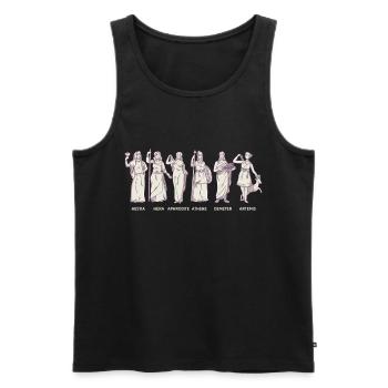 Greece Athens GREEK GODDESSES Vacation - Men's Premium Organic Tank Top - black - Front - Michal (187cm)