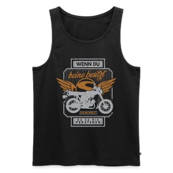 Simson, Simmi S51, Moped Geschenkidee Ossi 50ccm - Männer Premium Bio Tank Top - Schwarz - Vorne - AI Model Male 178 light (178cm)