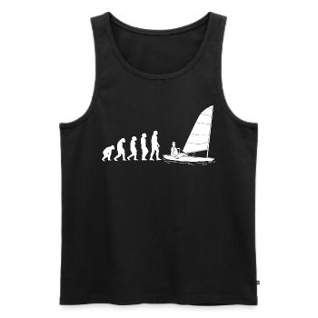 EVOLUTION voile à voile bateau à voile yacht yacht se - Débardeur bio Premium Homme - noir - Devant - AI Model Male 178 light (178cm)