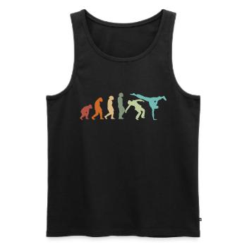 EVOLUTION Capoeira martial arts Brazil fight dance - Men's Premium Organic Tank Top - black - Front - Michal (187cm)