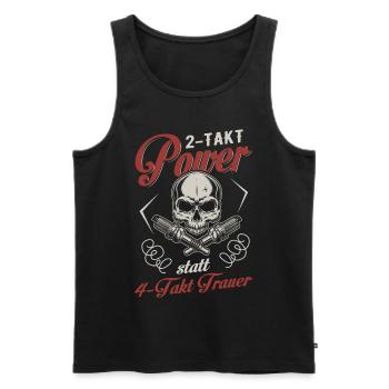2 Takt Power, Simson, DDR Ost Moped S51 Geschenk - Männer Premium Bio Tank Top - Schwarz - Vorne - AI Model Male 178 light (178cm)